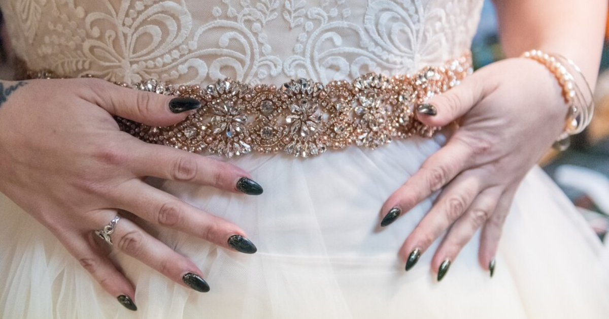 Custom Bridal Nail Extension Designs at 3D Nail Art Studio<